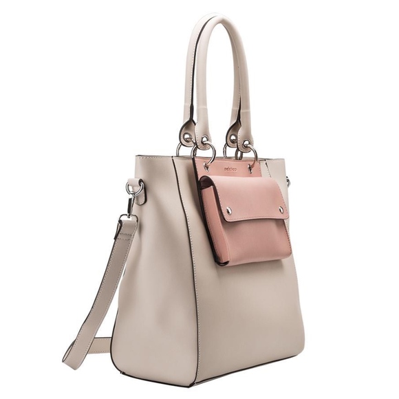 TESSA VEGAN LEATHER LARGE TOTE BAG - Picture 4 of 7